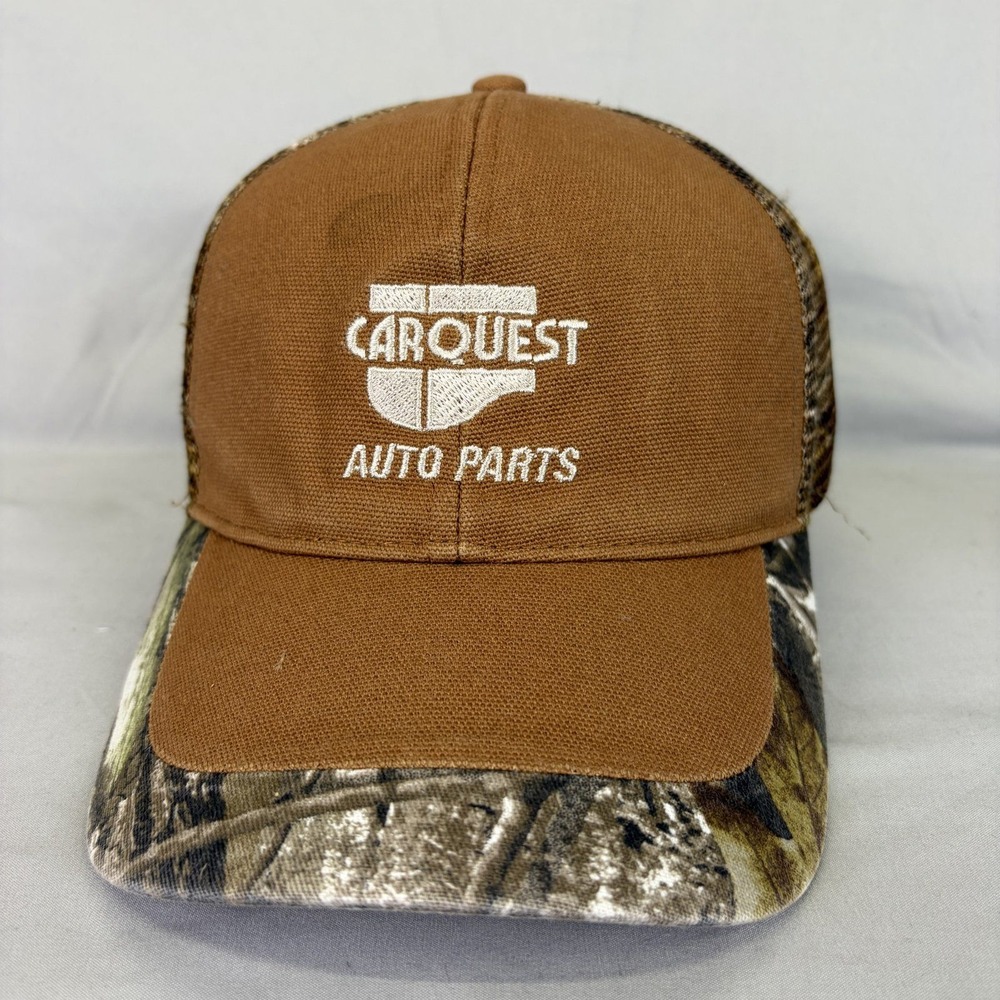 K-Products Hat Carquest Auto Parts Mens OSFA Brown Camo Trucker Cap
